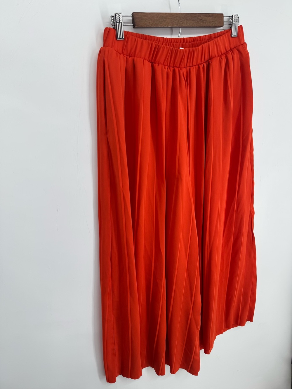 Wynne Collection Women's Redish Orange Wide Leg Flowy Pants Resort Size Small - Picture 4 of 11